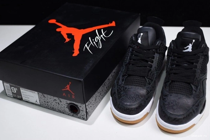 Chep Onekick Laser CI1184-001 4 Retro Black Jordan Air 0717